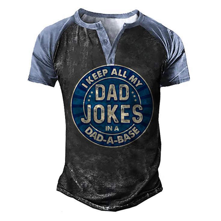 Dad For Men Fathers Day For Dad Jokes Men's Henley Raglan T-Shirt