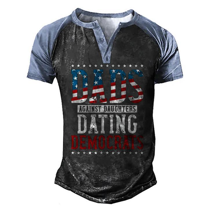 Daddd Dads Against Daughters Dating Democrats Men's Henley Raglan T-Shirt
