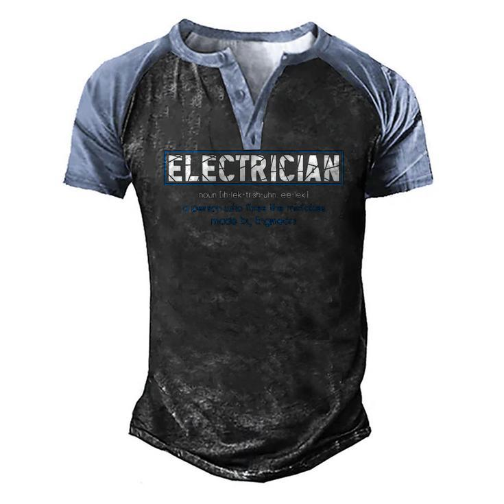Mens Electrician Definition Dictionary Men's Henley Raglan T-Shirt