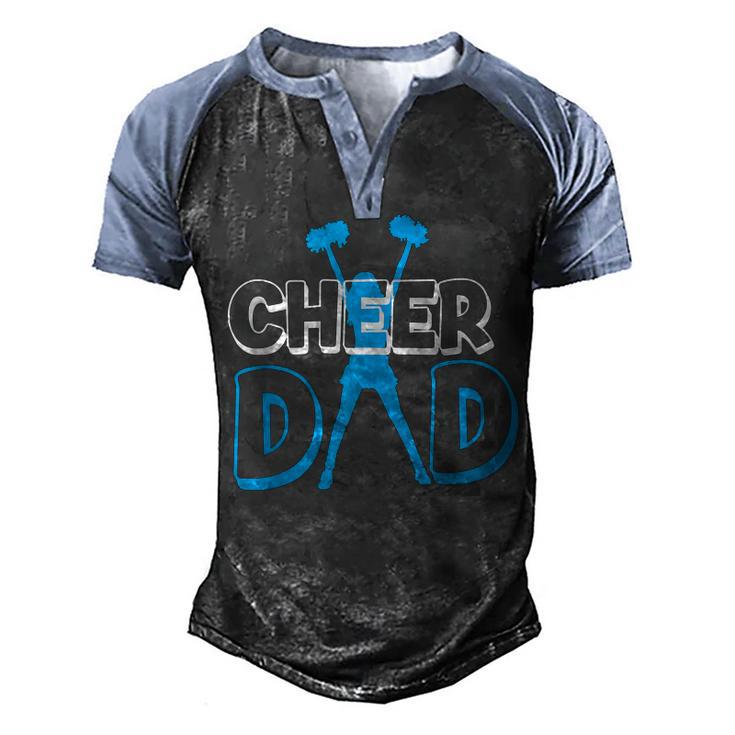 Father Cheerleading Gift From Cheerleader Daughter Cheer Dad  V3 Men's Henley Shirt Raglan Sleeve 3D Print T-shirt