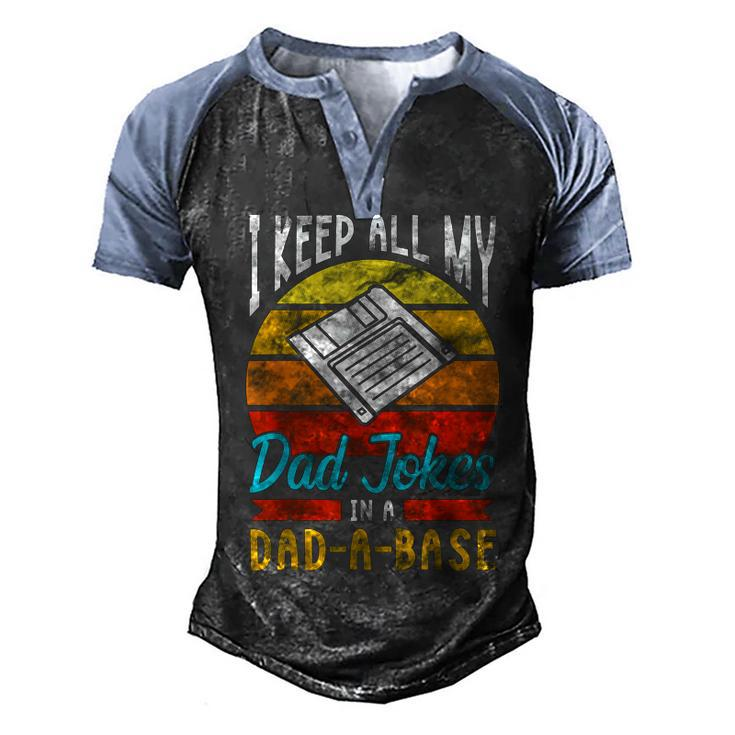 Fathers Day For Dad Jokes Dad For Men Men's Henley Raglan T-Shirt