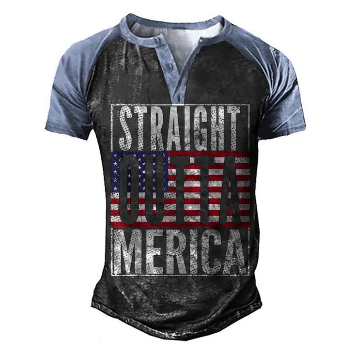 Funny Fourth Of July Gift July 4Th Merica Usa Flag Dad Joke  Men's Henley Shirt Raglan Sleeve 3D Print T-shirt