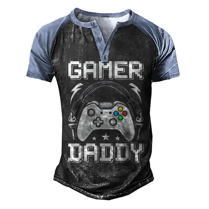 Gamer Daddy Video Gamer Gaming  Men's Henley Shirt Raglan Sleeve 3D Print T-shirt