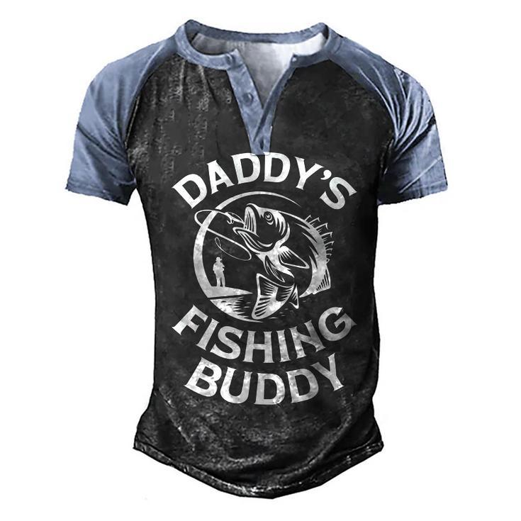Mens Daddys Fishing Buddy Young Fishing Man Gift For Boys Kids  Men's Henley Shirt Raglan Sleeve 3D Print T-shirt