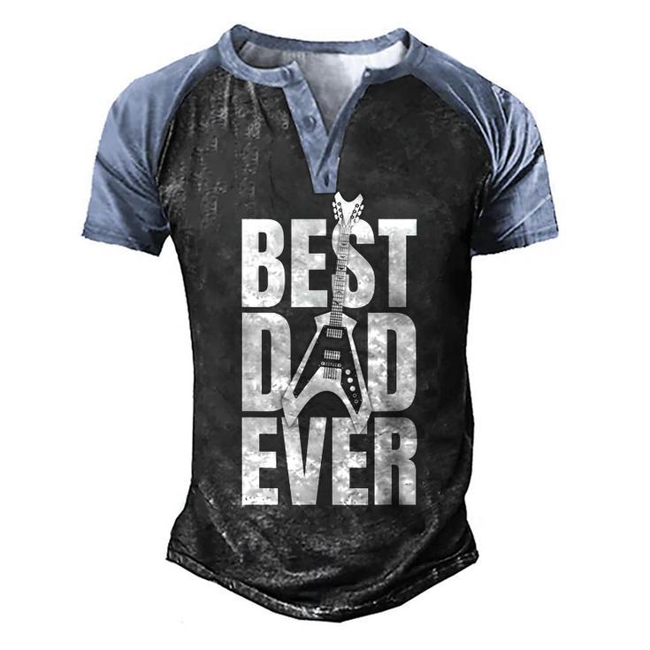 Mens Funny Dads Birthday Fathers Day Best Dad Ever  Men's Henley Shirt Raglan Sleeve 3D Print T-shirt