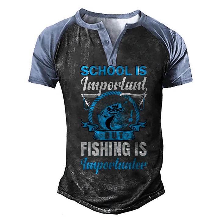 N Fishing Fisherman Kids Boys Men Bass Fishing  Men's Henley Shirt Raglan Sleeve 3D Print T-shirt