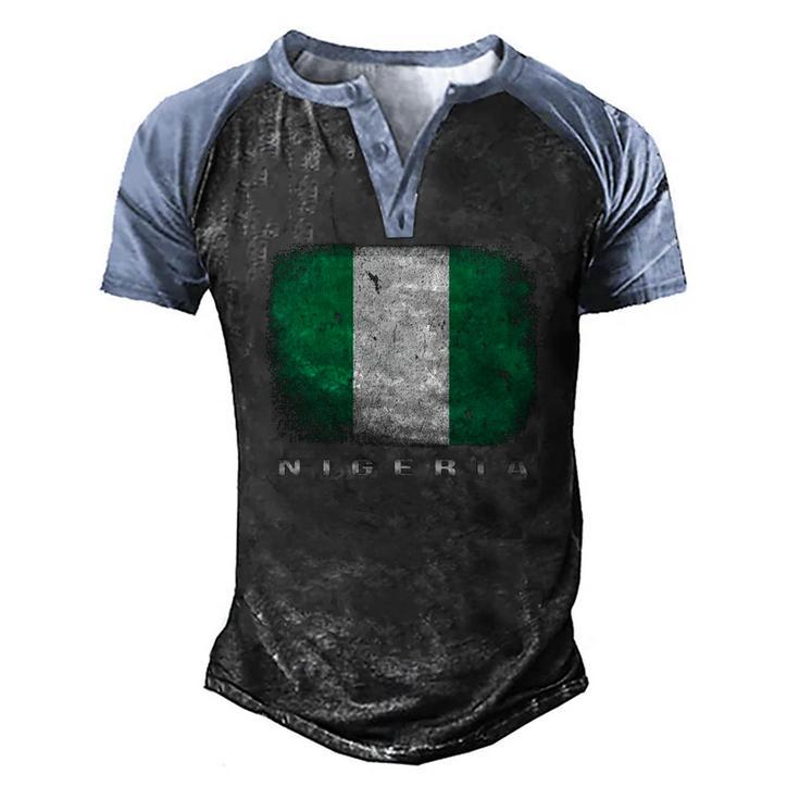 Nigeria Nigerian Flag Souvenir Men's Henley Raglan T-Shirt