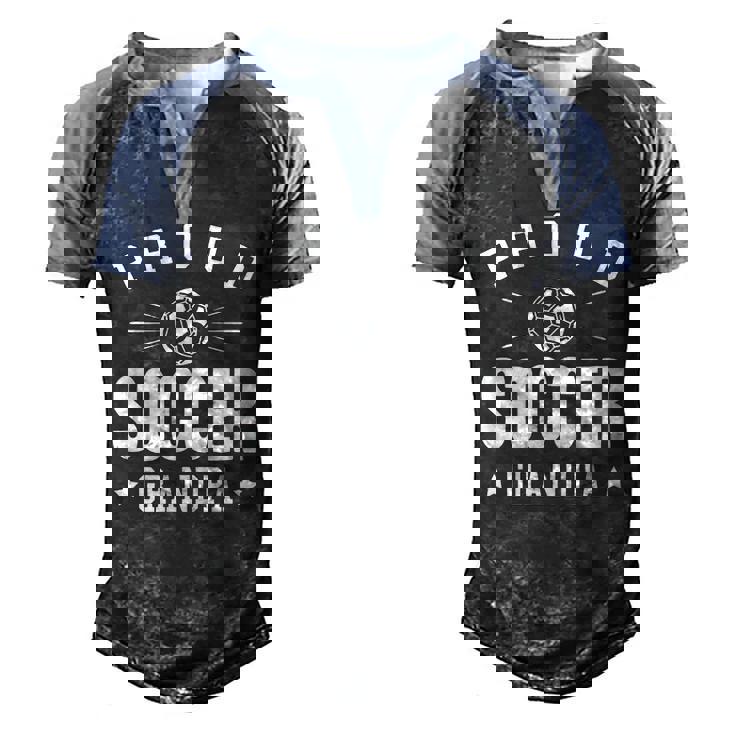 Mens Proud Soccer Grandpa Men's Henley Raglan T-Shirt