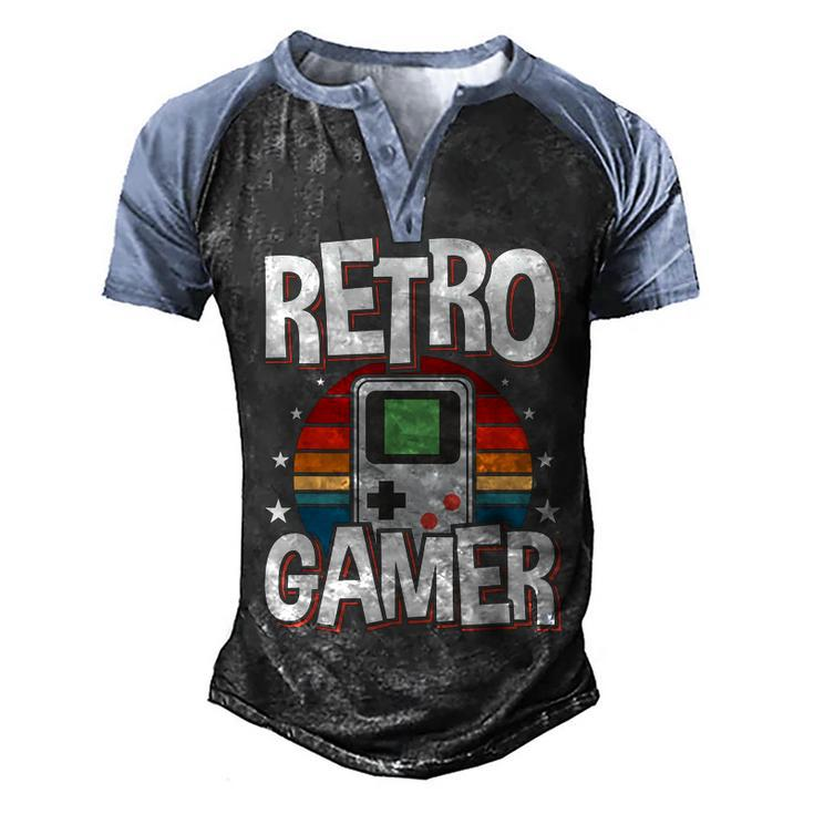 Retro Gaming Video Gamer Gaming  Men's Henley Shirt Raglan Sleeve 3D Print T-shirt
