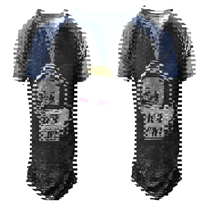 Stips Tattoos Bath Time Toaster Men's Henley Raglan T-Shirt