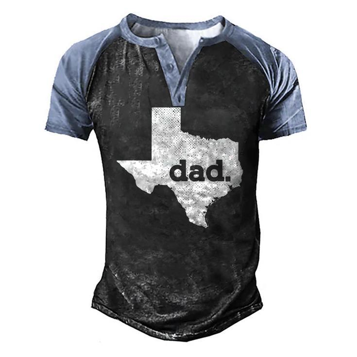 Mens Texas Dad For Proud Texan Men's Henley Raglan T-Shirt
