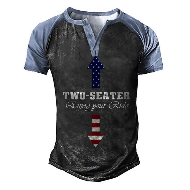 Two Seater Dad Joke American Flag 4Th Of July Motorbiking V2 Men's Henley Shirt Raglan Sleeve 3D Print T-shirt