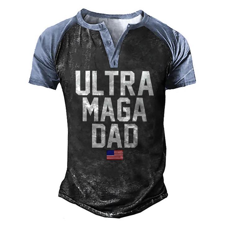 Ultra Maga Dad Ultra Maga Republicans Dad Men's Henley Raglan T-Shirt