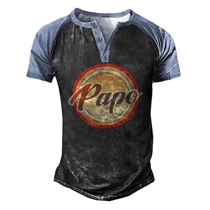 Graphic 365 Papo Vintage Retro Fathers Day Men Men's Henley Raglan T-Shirt