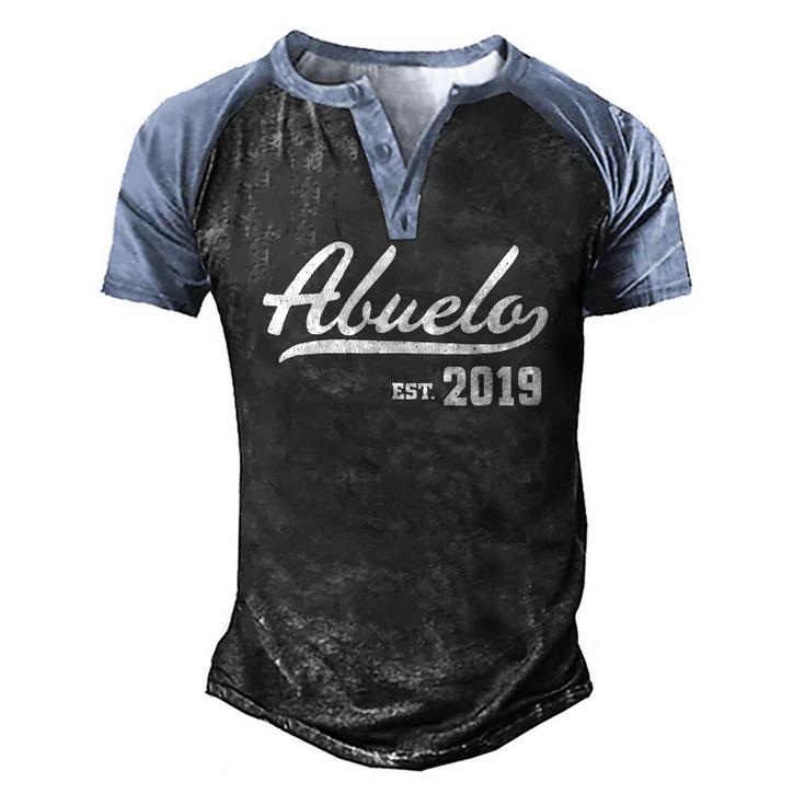 Mens Abuelo Est 2019 Distressed Men's Henley Raglan T-Shirt