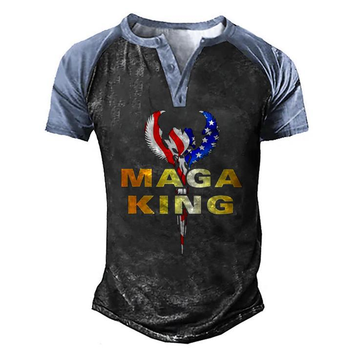 American Eagle Badge Maga King Men's Henley Raglan T-Shirt