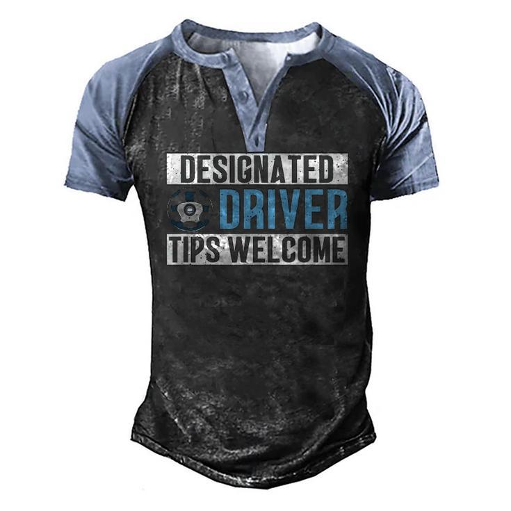 ated Driver Tips Welcome Party Driver Men's Henley Raglan T-Shirt