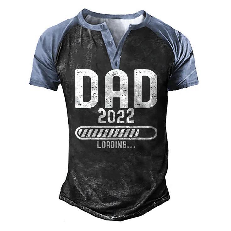 Mens Baby Announcement With Daddy 2022 Loading Men's Henley Raglan T-Shirt