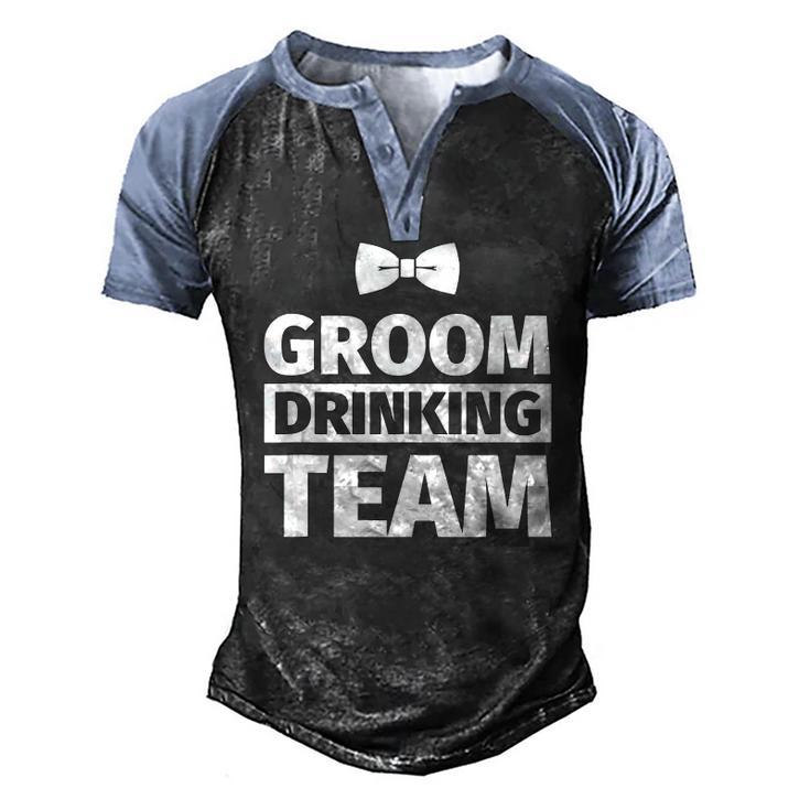Bachelor Party Groom Drinking Team Men's Henley Raglan T-Shirt