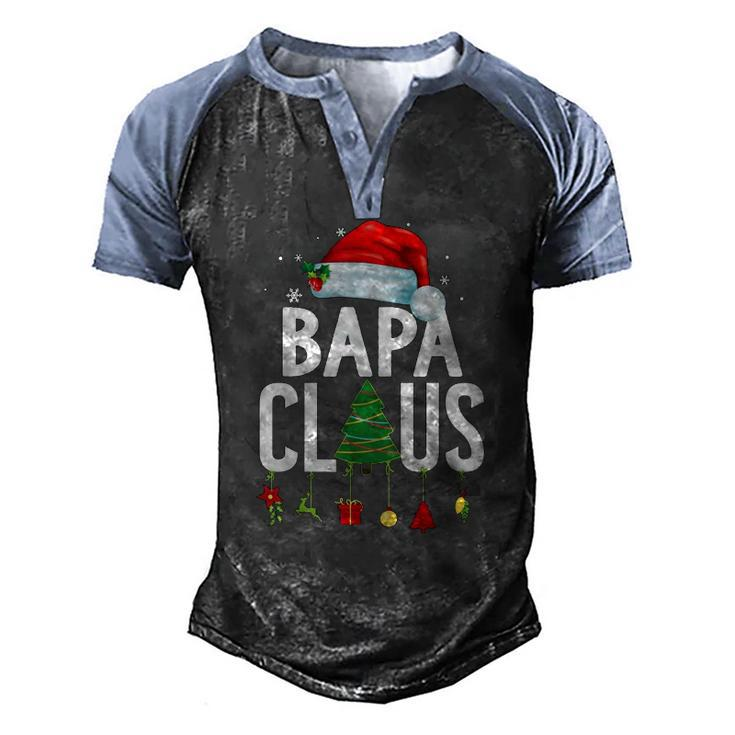 Bapa Claus Christmas Matching Family Pajama Xmas Men's Henley Raglan T-Shirt