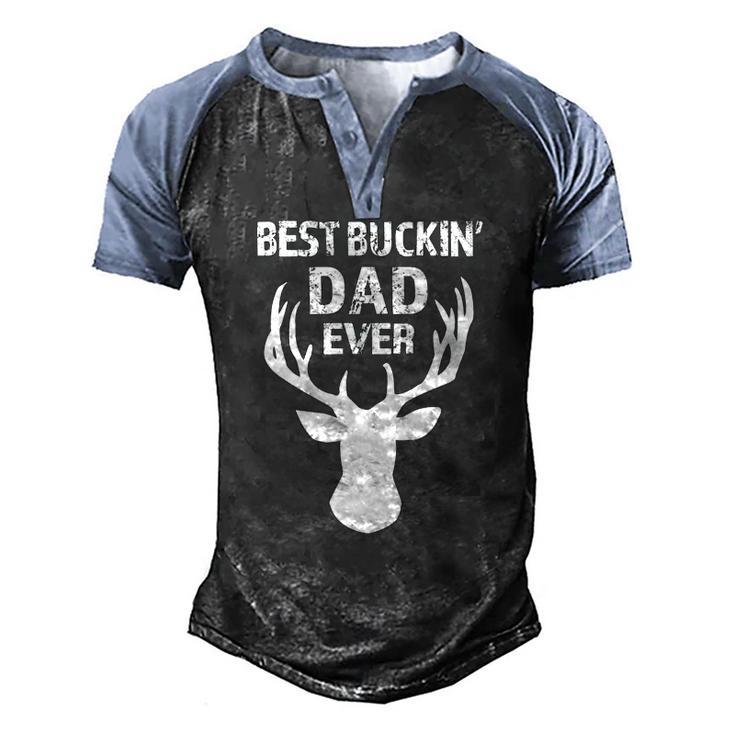 Best Buckin Dad Ever Mens Men's Henley Raglan T-Shirt