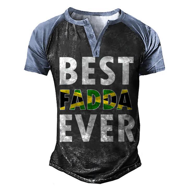 Best Fadda Ever Funny Jamaican Dad Fathers Day Souvenir Men's Henley Shirt Raglan Sleeve 3D Print T-shirt