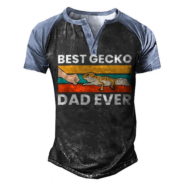 Best Gecko Dad Ever Lizard Leopard Gecko Men's Henley Shirt Raglan Sleeve 3D Print T-shirt