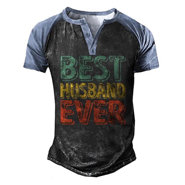 Mens Best Husband Ever Christmas Fathers Day Men's Henley Raglan T-Shirt
