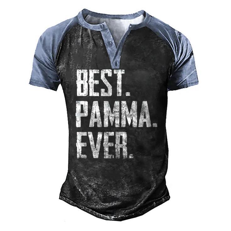 Best Pamma Ever Vintage Father Men's Henley Raglan T-Shirt