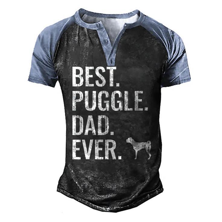 Mens Best Puggle Dad Ever Cool Dog Owner Puggle Men's Henley Raglan T-Shirt