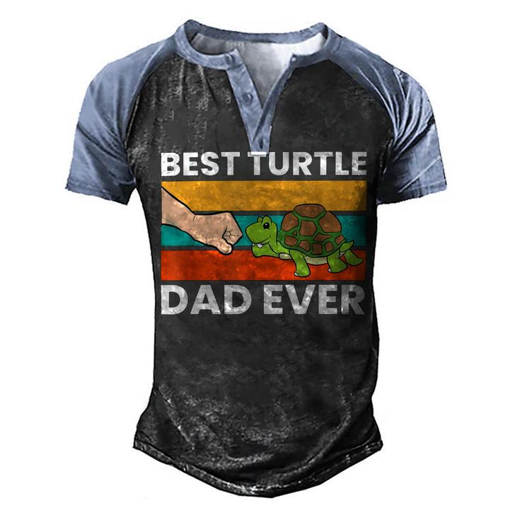 Best Turtle Dad Ever Love Sea Turtles Men's Henley Shirt Raglan Sleeve 3D Print T-shirt