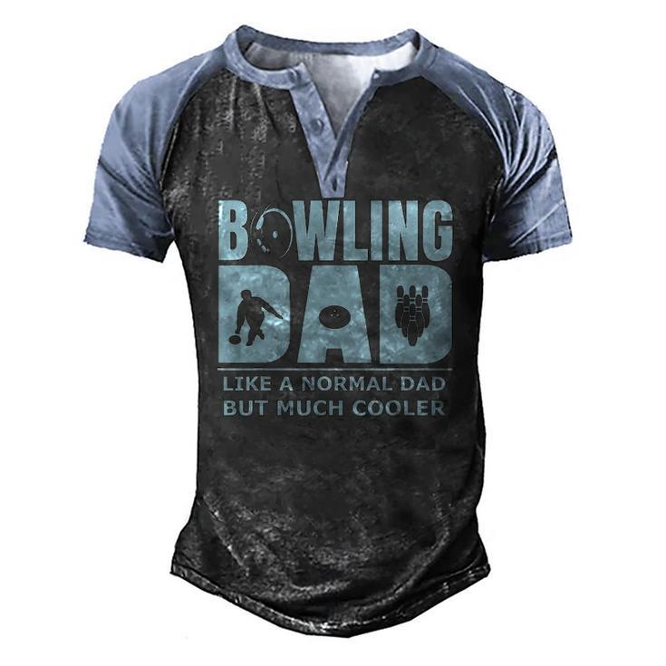 Mens Bowling Dad Ten Pin Bowler Unique Affordable Idea Men's Henley Raglan T-Shirt