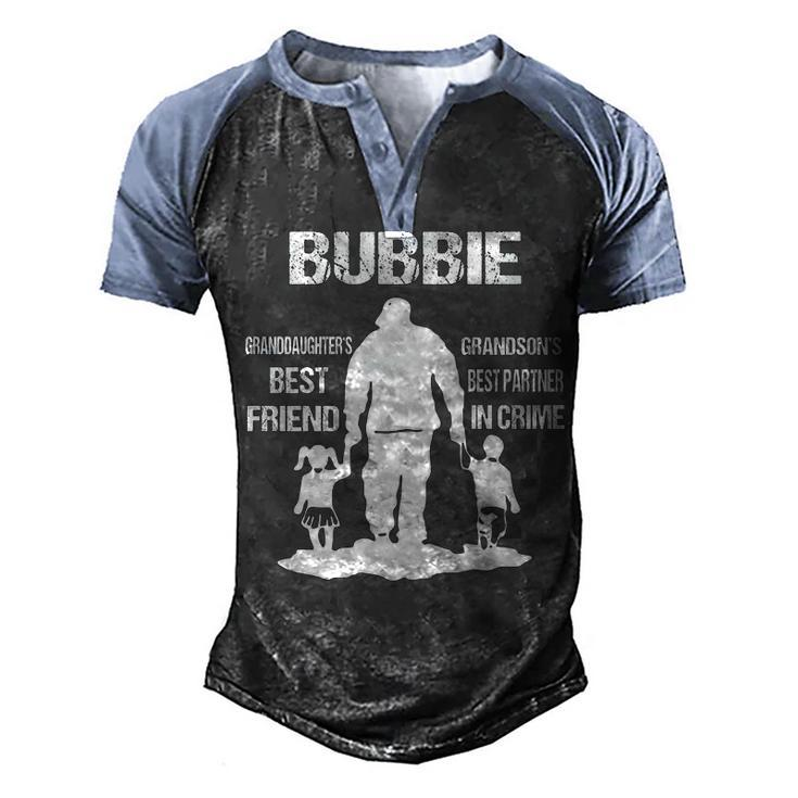 Bubbie Grandpa Gift   Bubbie Best Friend Best Partner In Crime Men's Henley Shirt Raglan Sleeve 3D Print T-shirt