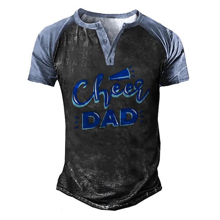 Cheer Dad Proud Cheerleader Father Cheer Parent Men's Henley Raglan T-Shirt
