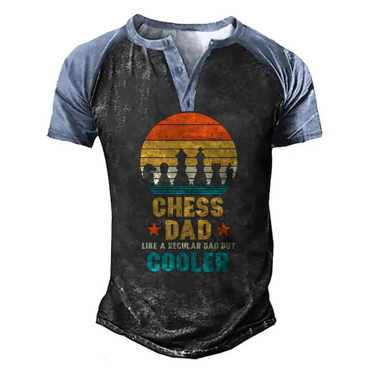 Mens Chess Dad Regular But Cooler Retro Fathers Day Player Men Men's Henley Raglan T-Shirt