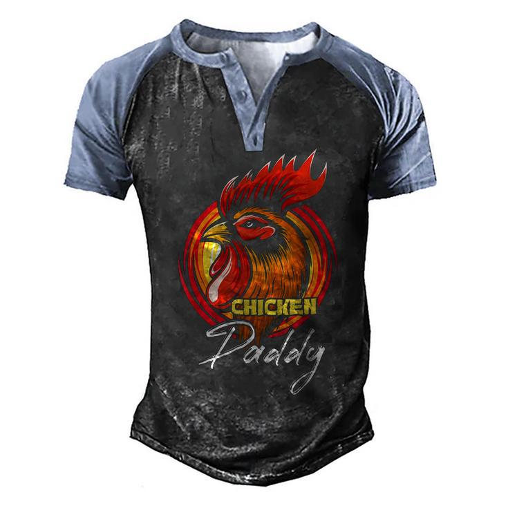 Chicken Chicken Chicken Daddy Chicken Dad Farmer Poultry Farmer Fathers Day Men's Henley Shirt Raglan Sleeve 3D Print T-shirt