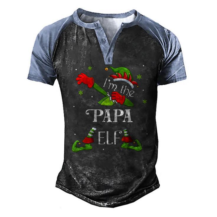 Christmas Im The Papa Elf Men's Henley Raglan T-Shirt