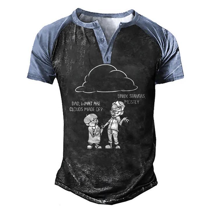 Cloud For Computer Programmers Software Engineers Men's Henley Raglan T-Shirt