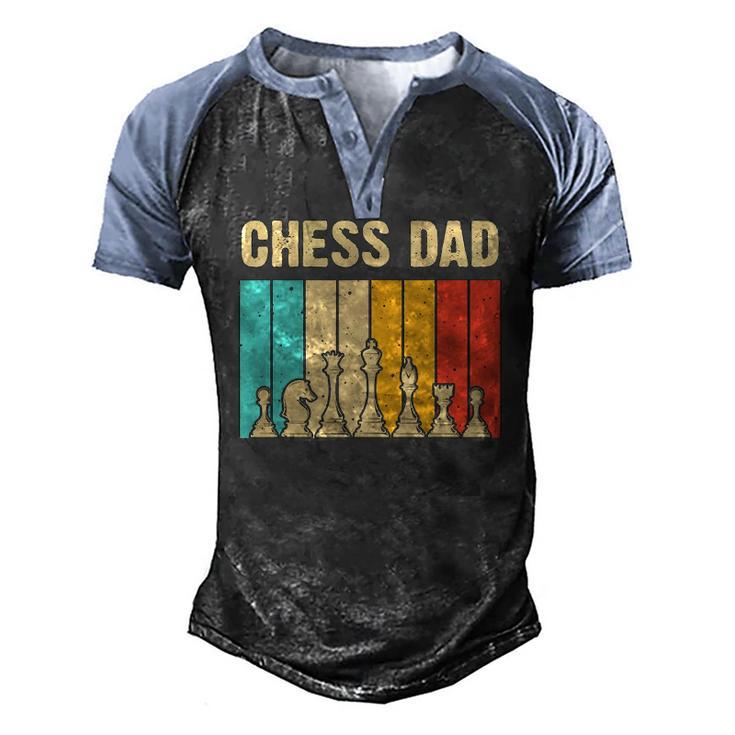 Cool Chess Lover Art For Dad Men Father Novelty Chess Player Men's Henley Raglan T-Shirt