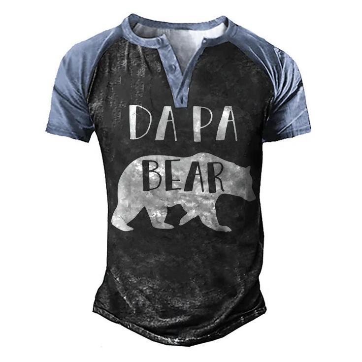 Da Pa Grandpa Gift   Da Pa Bear Men's Henley Shirt Raglan Sleeve 3D Print T-shirt