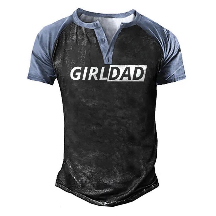 Dad Girl Fathers Daydads Daughter Daddy And Girl Men's Henley Raglan T-Shirt