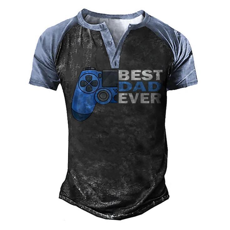 Dad T Father Dad Gamer Father Game Best Father Ever Men's Henley Shirt Raglan Sleeve 3D Print T-shirt