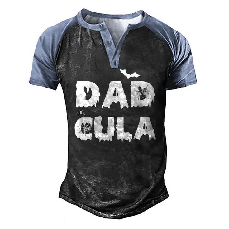 Dadcula Halloween Letter Print Dad Tops Men's Henley Raglan T-Shirt