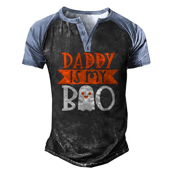 Daddy Is My Boo Fun Cute Halloween Men's Henley Raglan T-Shirt