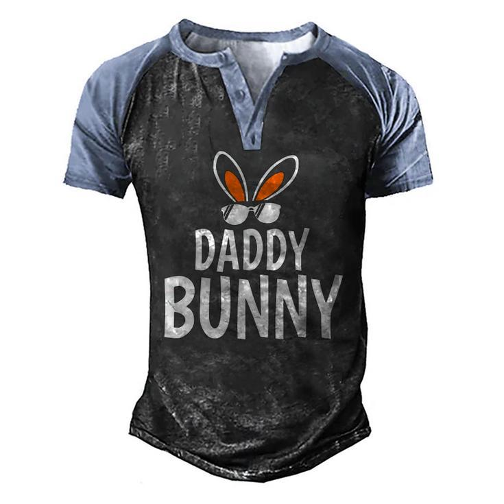 Daddy Bunny Easter And Glasses For Happy Easter Fathers Day Men's Henley Raglan T-Shirt