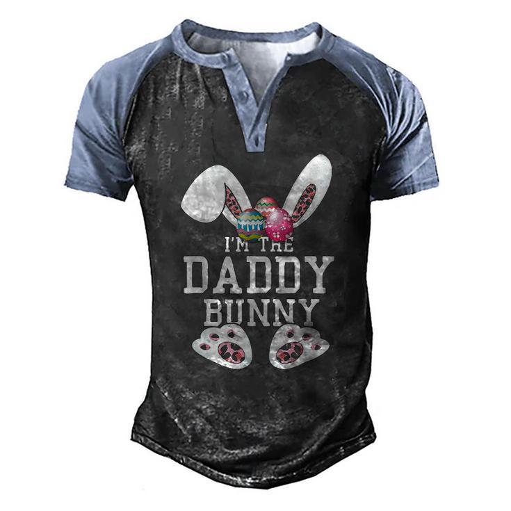 The Daddy Bunny Matching Family Happy Easter Day Egg Dad Men Men's Henley Raglan T-Shirt