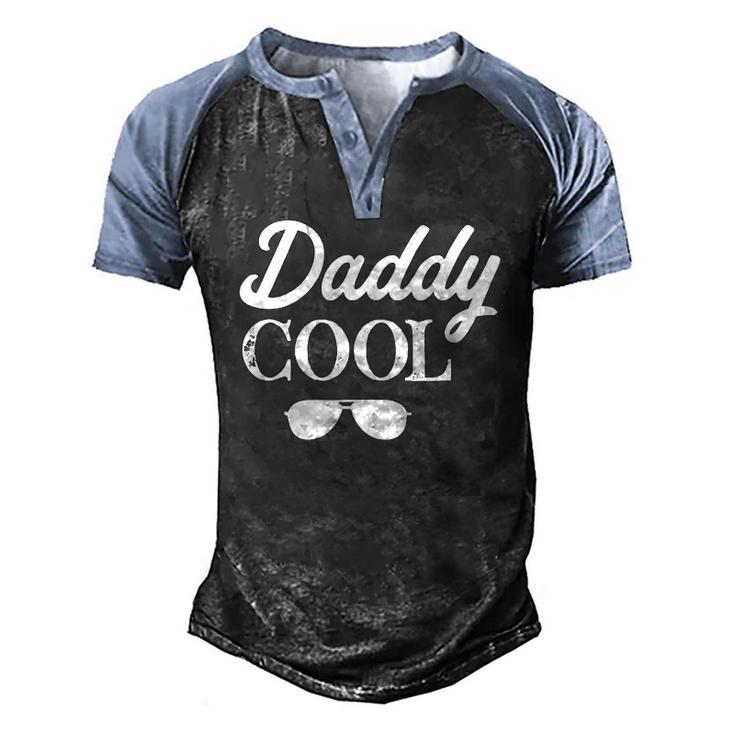 Mens Daddy Cool With Sunglasses Graphics Men's Henley Raglan T-Shirt