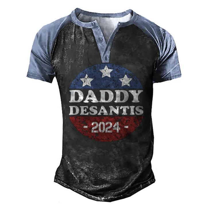 Daddy Desantis 2024 Usa Election Campaign President Men's Henley Raglan T-Shirt