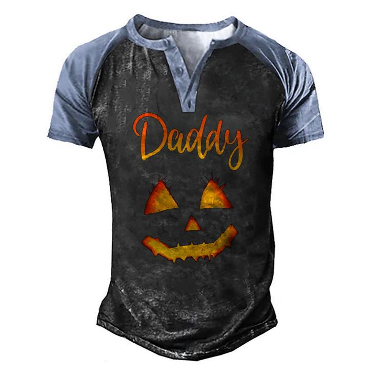 Daddy Pumpkin Halloweenfor Dad Men Men's Henley Raglan T-Shirt