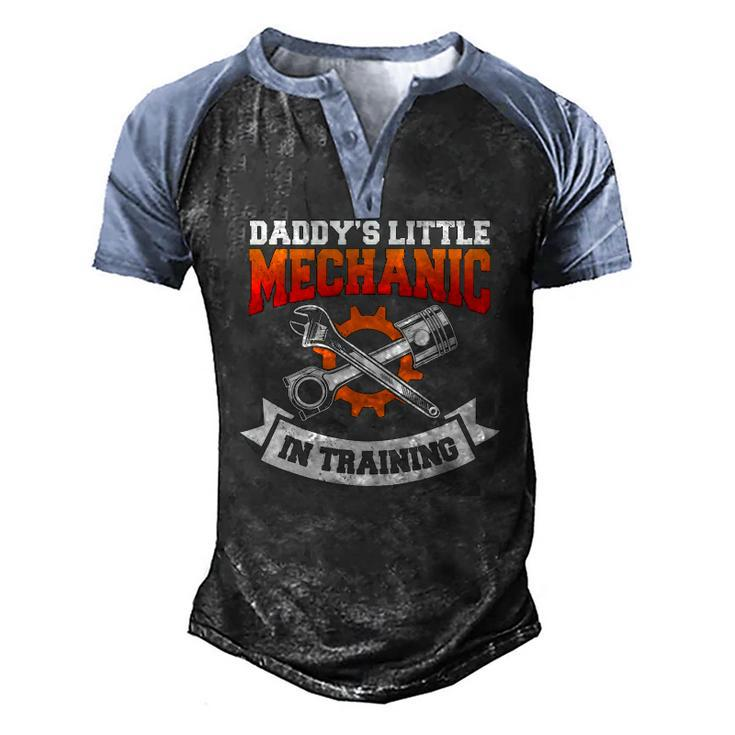 Daddys Little Mechanic In Training Automotive Technician Men's Henley Raglan T-Shirt